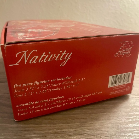 Vintage Cristal D’Arques Christmas Nativity Scene 5 Piece 24% Lead Crystal - Picture 3 of 5